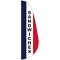 "SANDWICHES" 3' x 10' Message Feather Flag